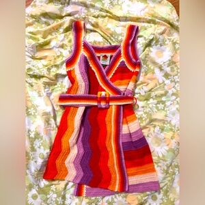 Farm Rio Crochet Wrap Dress